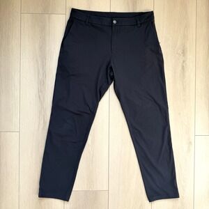 Lululemon‎ ABC Slim-Fit Pants Men's 34 Black Tech Trouser Zip Pocket Commuter